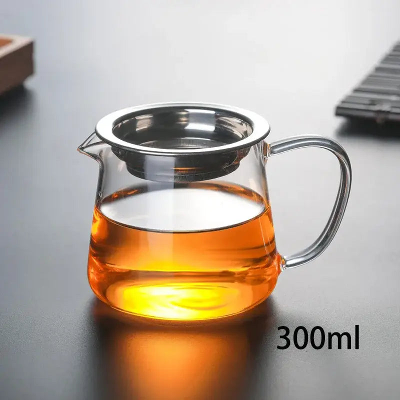 Modern clear glass tea pot set kitchen brewing kit
