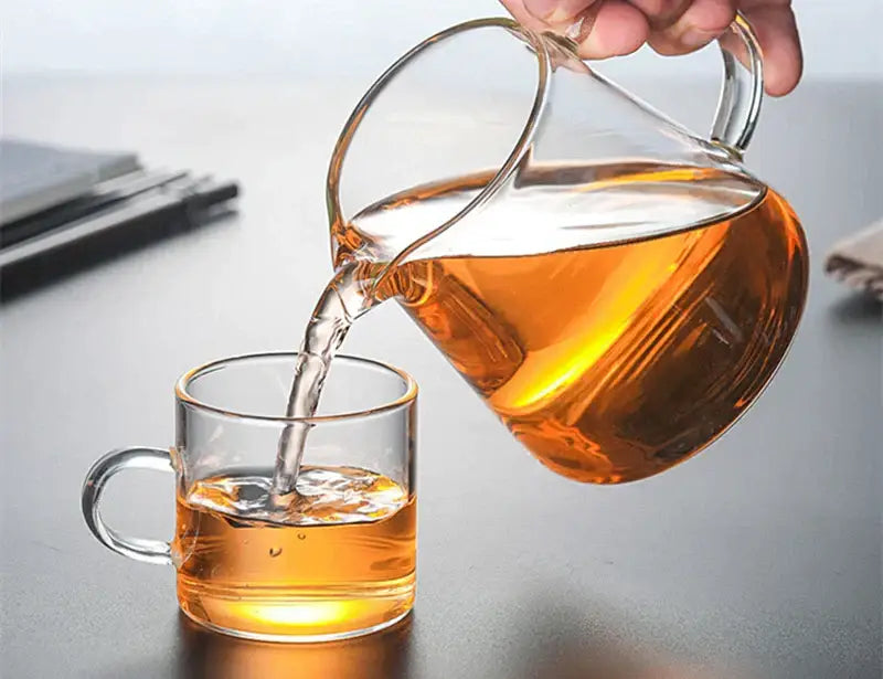 Modern clear glass tea pot set kitchen brewing kit