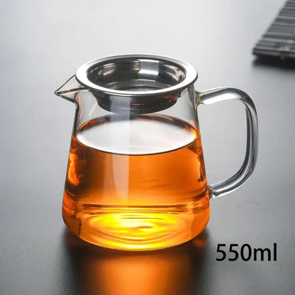 Modern clear glass tea pot set kitchen brewing kit
