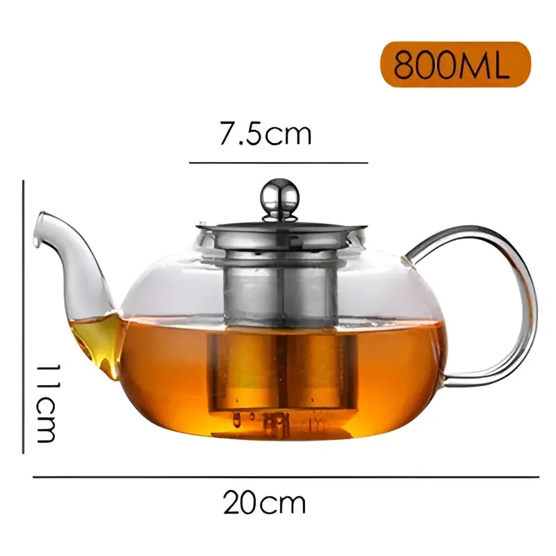 Modern glass teapot flower tea set kitchen infuser