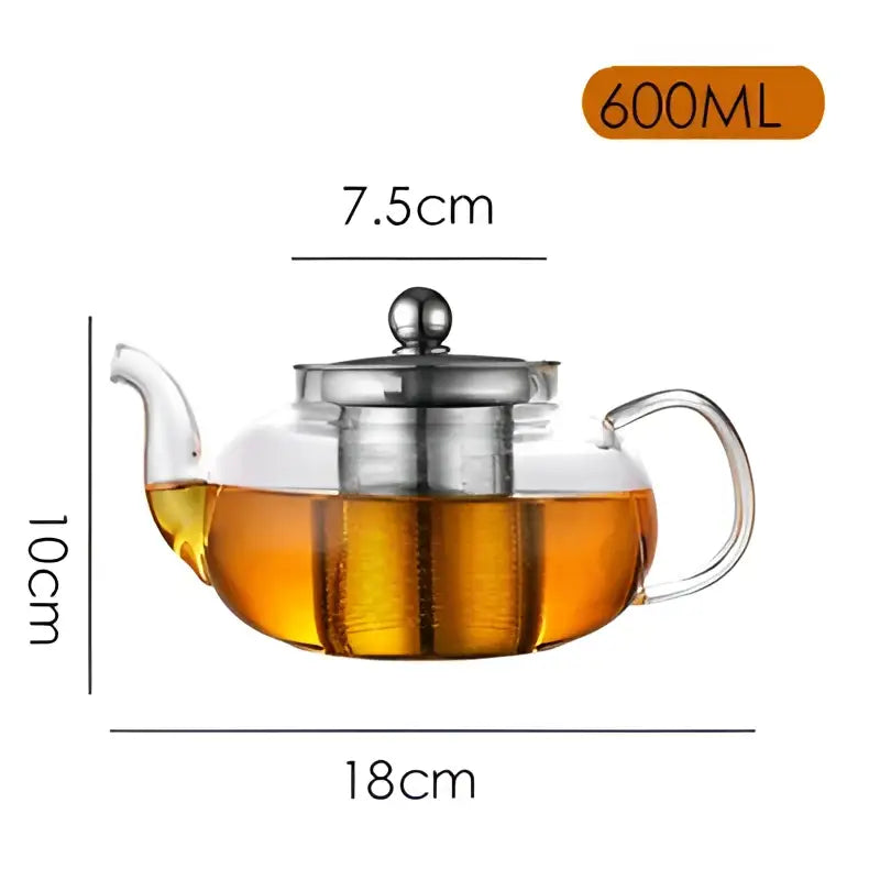 Modern glass teapot flower tea set kitchen infuser