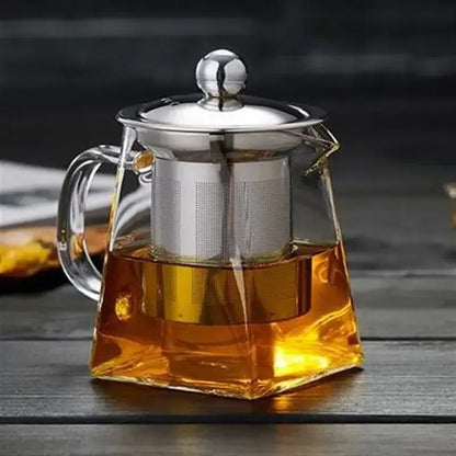 Modern glass teapot infuser tea set – kitchen glassware