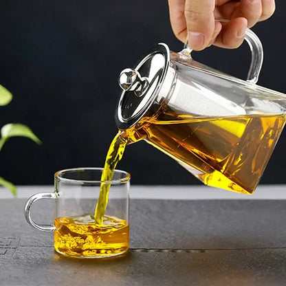 Modern glass teapot infuser tea set – kitchen glassware
