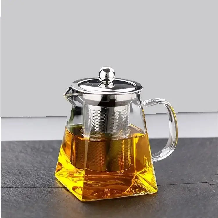 Modern glass teapot infuser tea set – kitchen glassware
