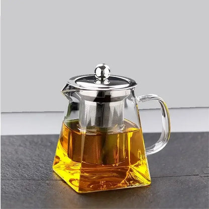 Modern glass teapot infuser tea set – kitchen glassware