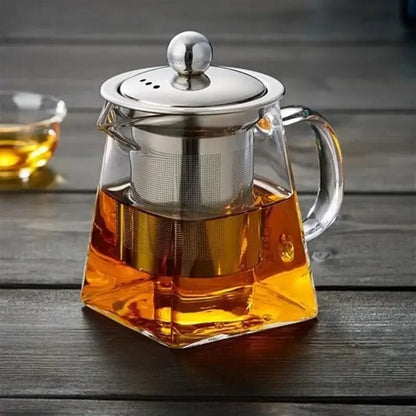 Modern glass teapot infuser tea set – kitchen glassware