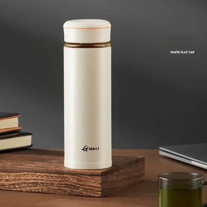 Modern white glass thermos tea separation bottle office cup