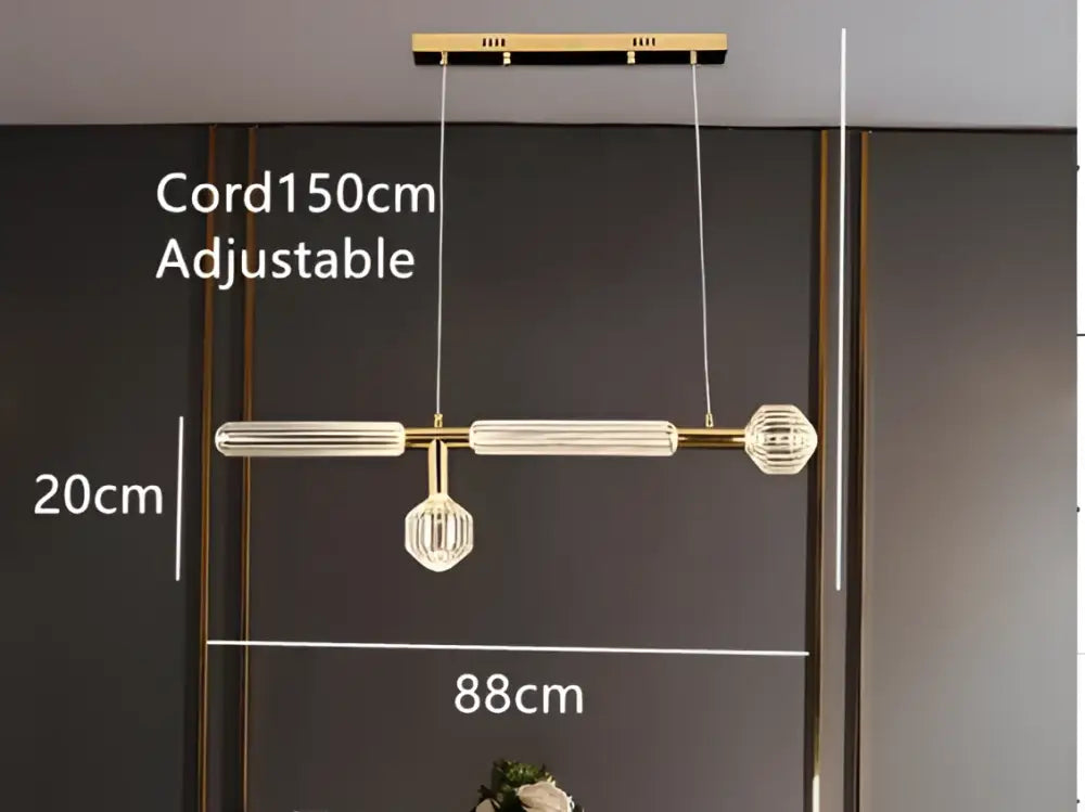 Modern starburst glass tubes led chandelier for living room