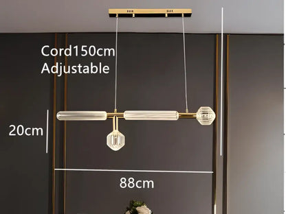 Modern starburst glass tubes led chandelier for living room
