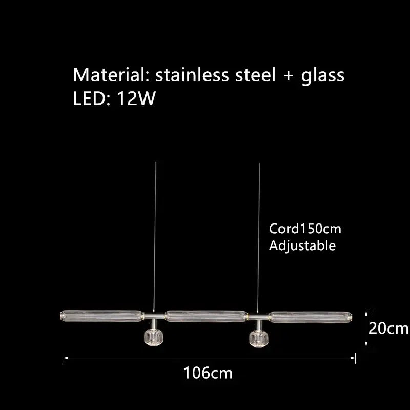 Modern starburst glass tubes led chandelier for living room