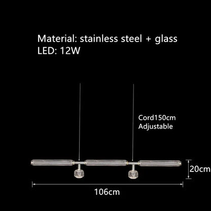 Modern starburst glass tubes led chandelier for living room