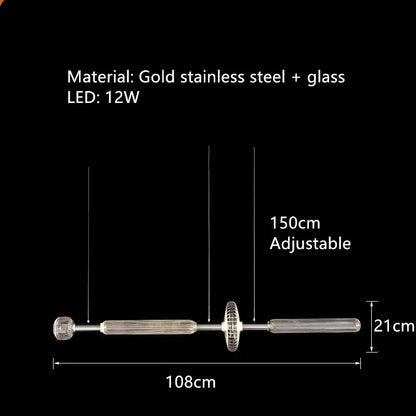 Modern starburst glass tubes led chandelier for living room