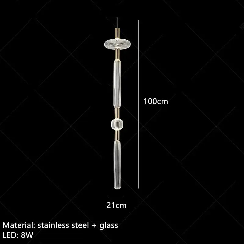 Modern starburst glass tubes led chandelier for living room