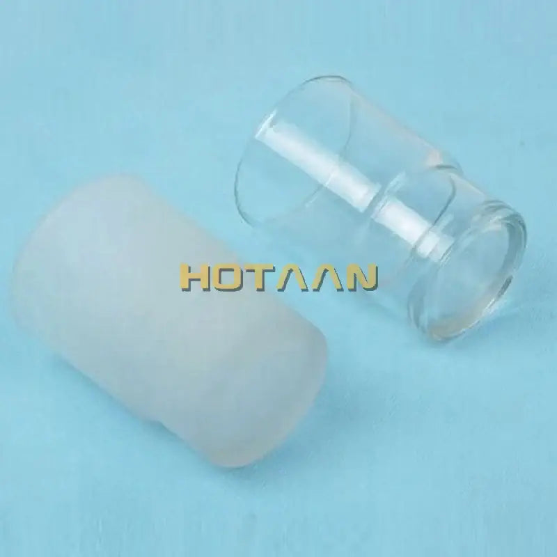 Clear ridged glass tumbler cup bathroom toothbrush holder