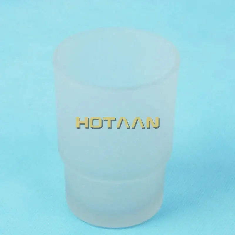Clear ridged glass tumbler cup bathroom toothbrush holder