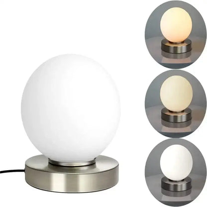 Modern frosted glass usb bedside lamp bedroom decor