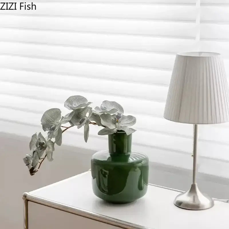 Modern pink matte glass vase desk decoration – bedroom aesthetic decor