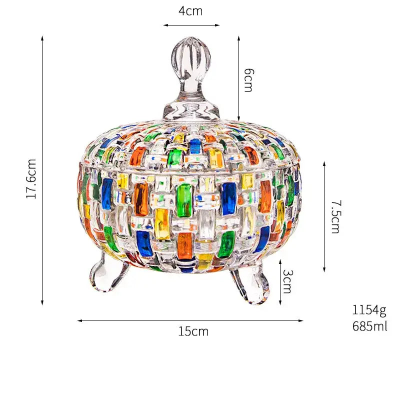 Mosaic colorful glass vase flower pots dining room decor