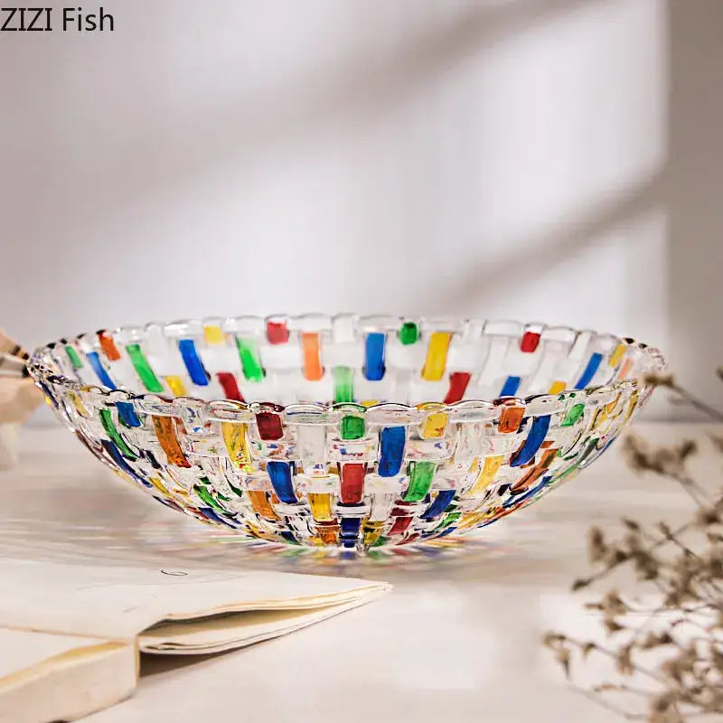 Mosaic colorful glass vase flower pots dining room decor