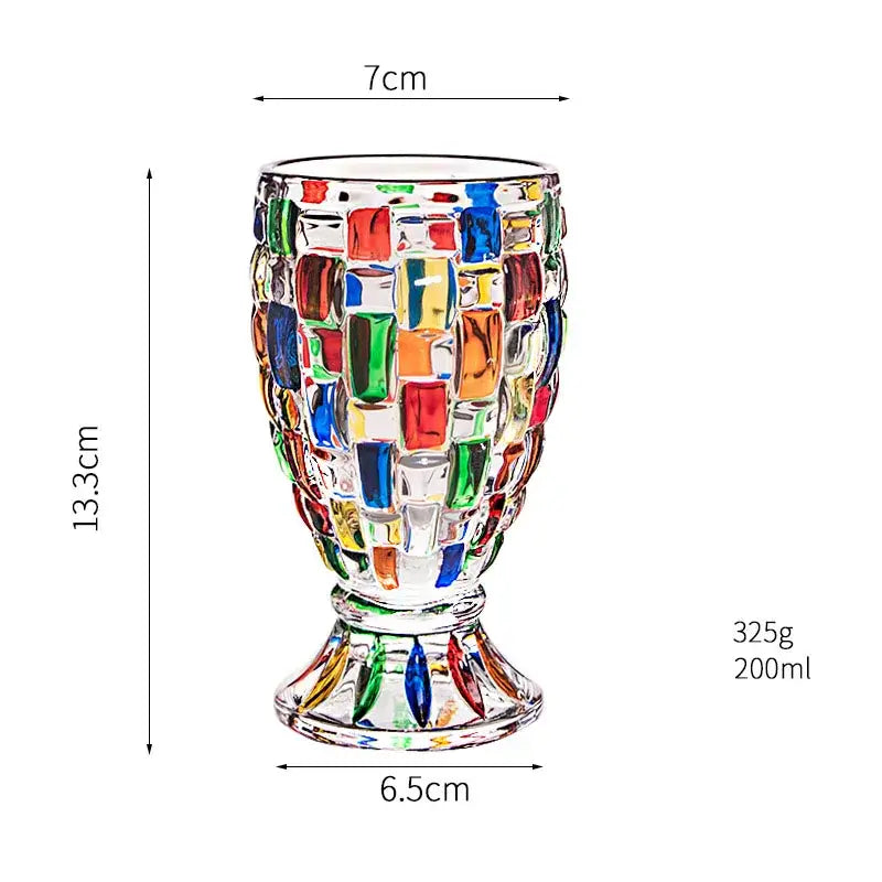 Mosaic colorful glass vase flower pots dining room decor