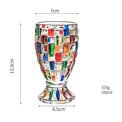 Mosaic colorful glass vase flower pots dining room decor