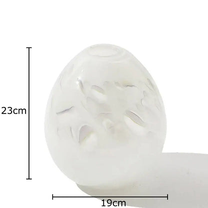 Modern white leaf ceramic glass vase living room table decor