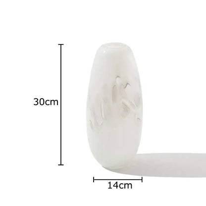 Modern white leaf ceramic glass vase living room table decor