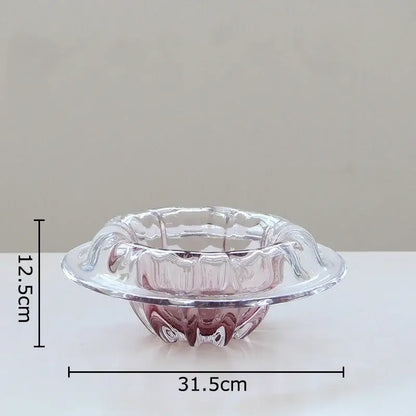 Fluted clear glass vase hydroponics table decor for dining room