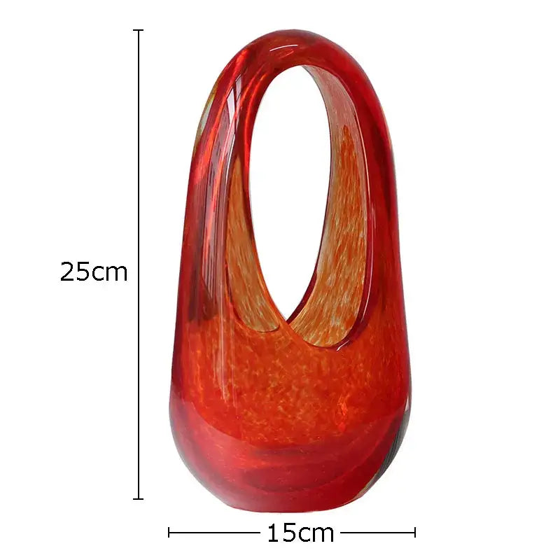 Modern horned glass vase terrarium living room floral decor