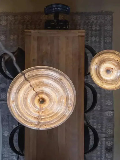 Modern gold ridged glass wall lamp for living room