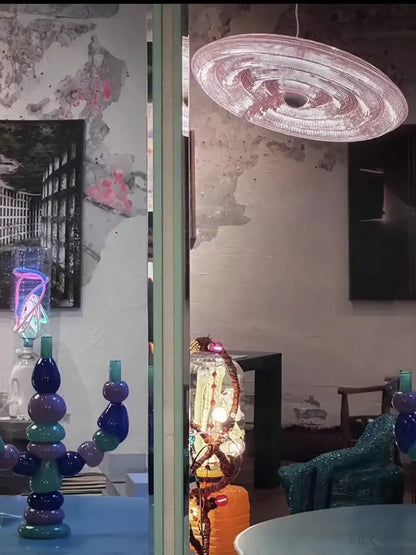 Modern gold ridged glass wall lamp for living room