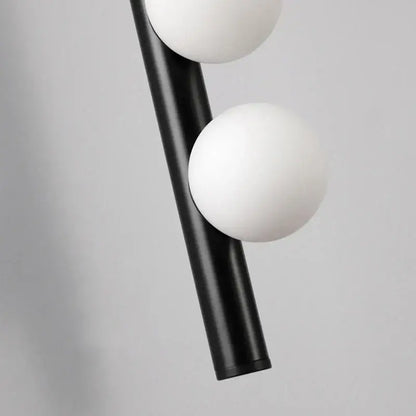 Modern black glass wall lamp living room spherical sconce