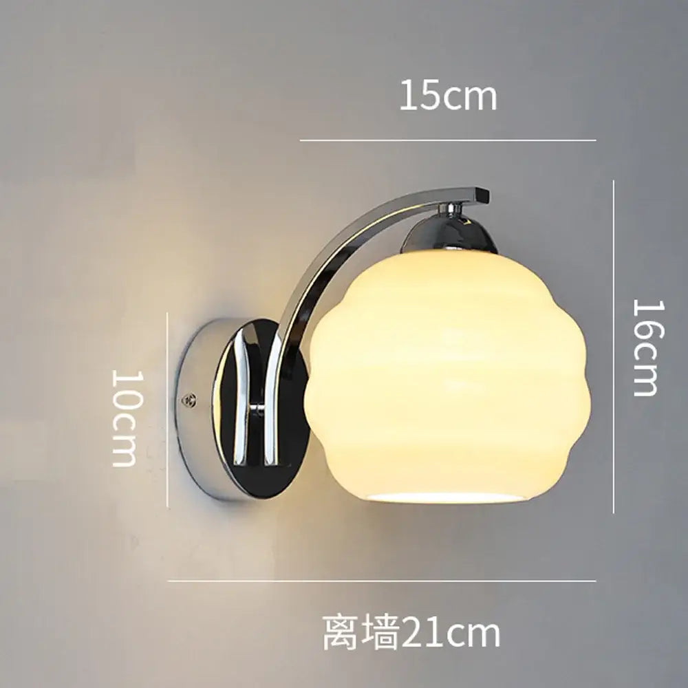 Modern cloud glass wall lamp bedroom brass light