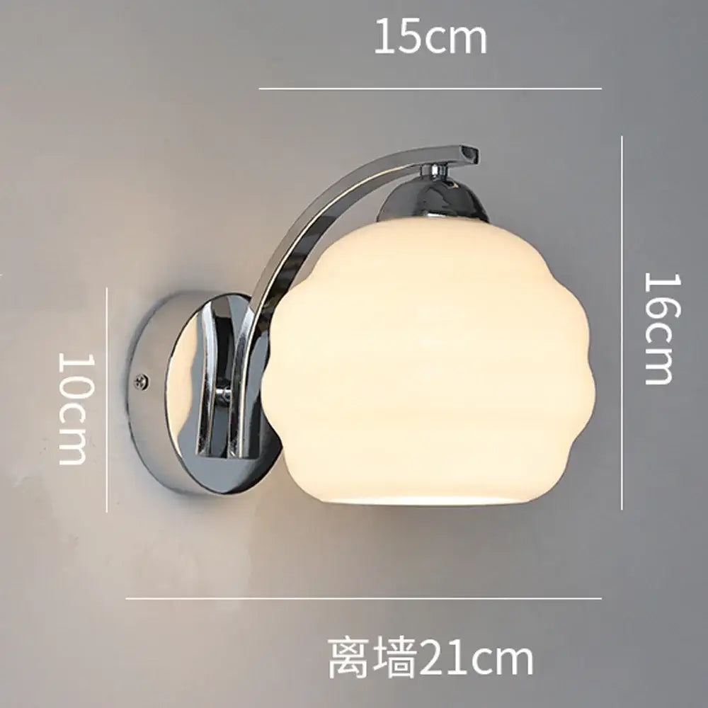 Modern cloud glass wall lamp bedroom brass light