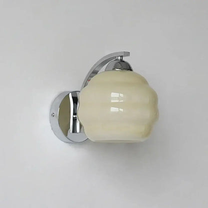 Modern cloud glass wall lamp bedroom brass light