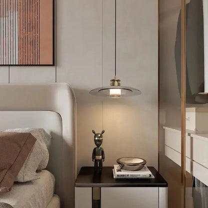 Modern layered glass wall lamp living room warm led light