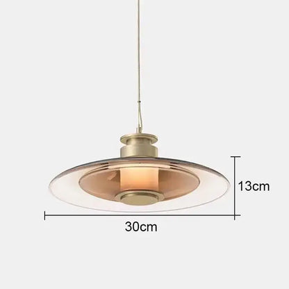 Modern layered glass wall lamp living room warm led light