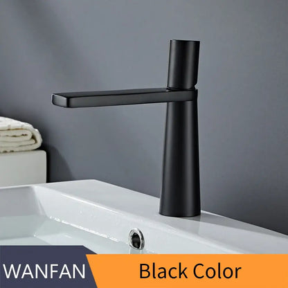 Modern minimalist gold brass basin faucet for bathroom sink