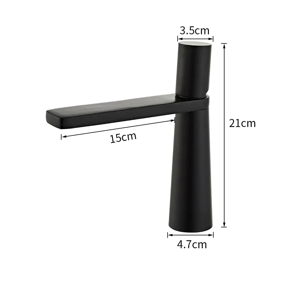 Modern minimalist gold brass basin faucet for bathroom sink