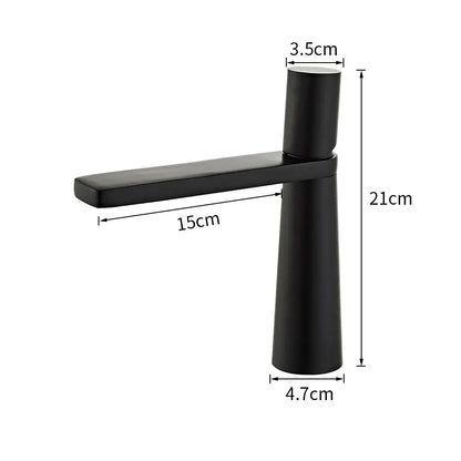 Modern minimalist gold brass basin faucet for bathroom sink