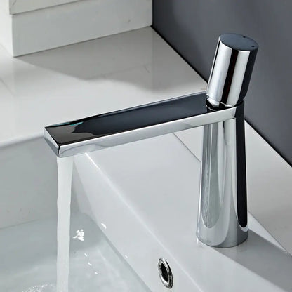 Modern minimalist gold brass basin faucet for bathroom sink