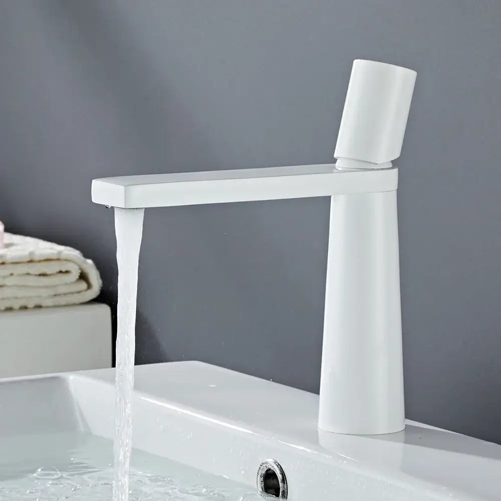 Modern minimalist gold brass basin faucet for bathroom sink