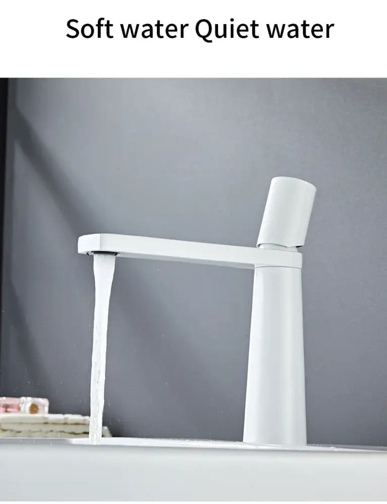 Modern minimalist gold brass basin faucet for bathroom sink