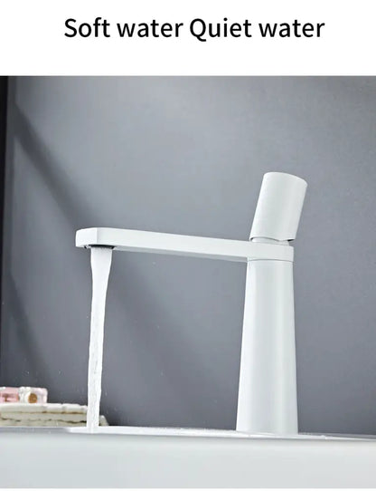 Modern minimalist gold brass basin faucet for bathroom sink