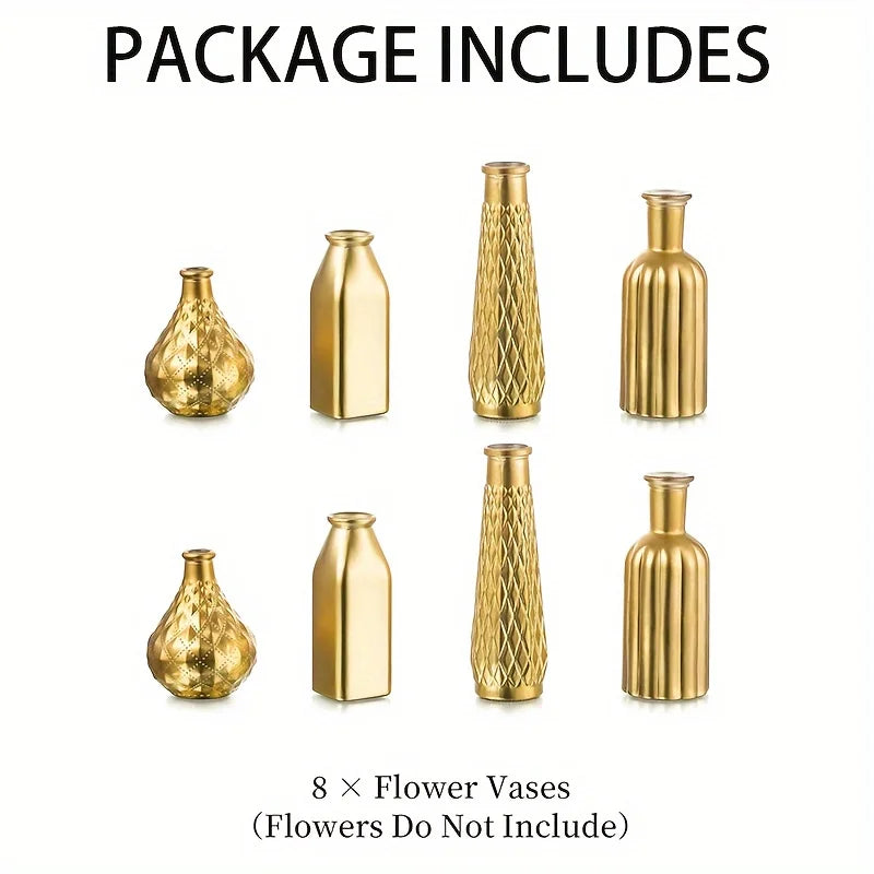 DecorBites™ Gold Glass Vase - Antique Art Style Home Decor