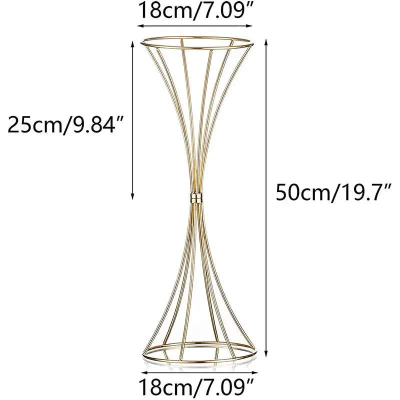DecorBites™ Gold Iron Flower Vase Set for Wedding Decor