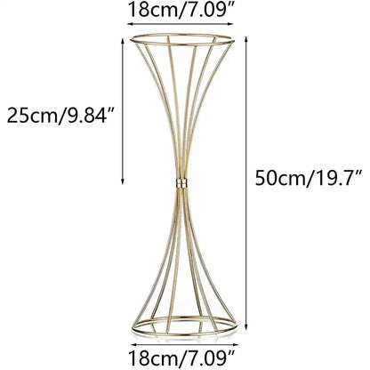 DecorBites™ Gold Iron Flower Vases - Wedding Decor