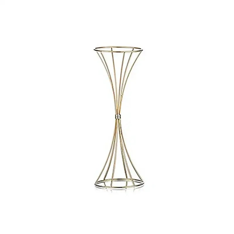 Elegant gold iron flower vases wedding dining room pedestal stands