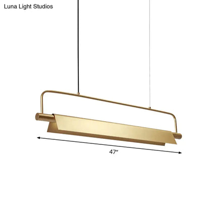 Modern brushed gold island light fixture kitchen pendant light
