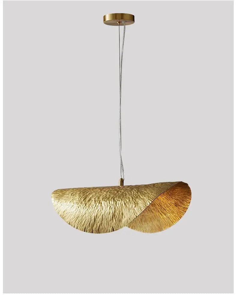 Modern gold lotus leaf pendant light – dining room chandelier